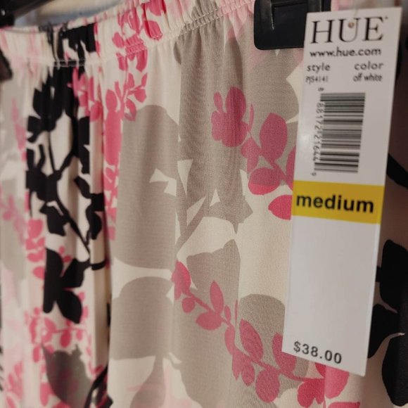 𝅺610 NWT HUE Izzy Floral Border pj Pants - Picture 4 of 8